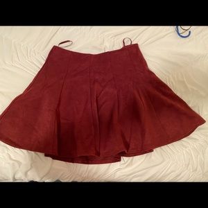 Maroon Flowy Skirt